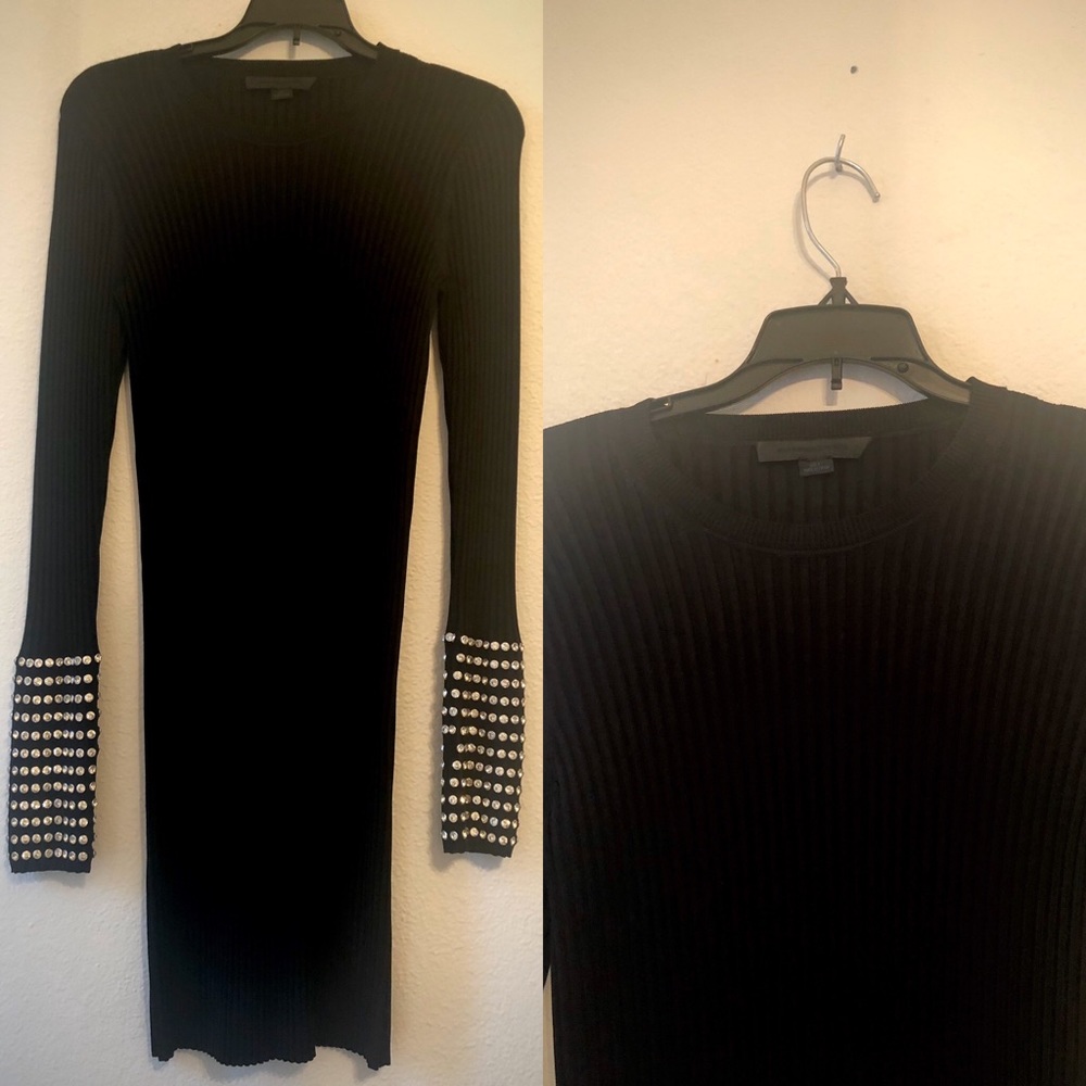 Alexander wang couture black corded mini dress